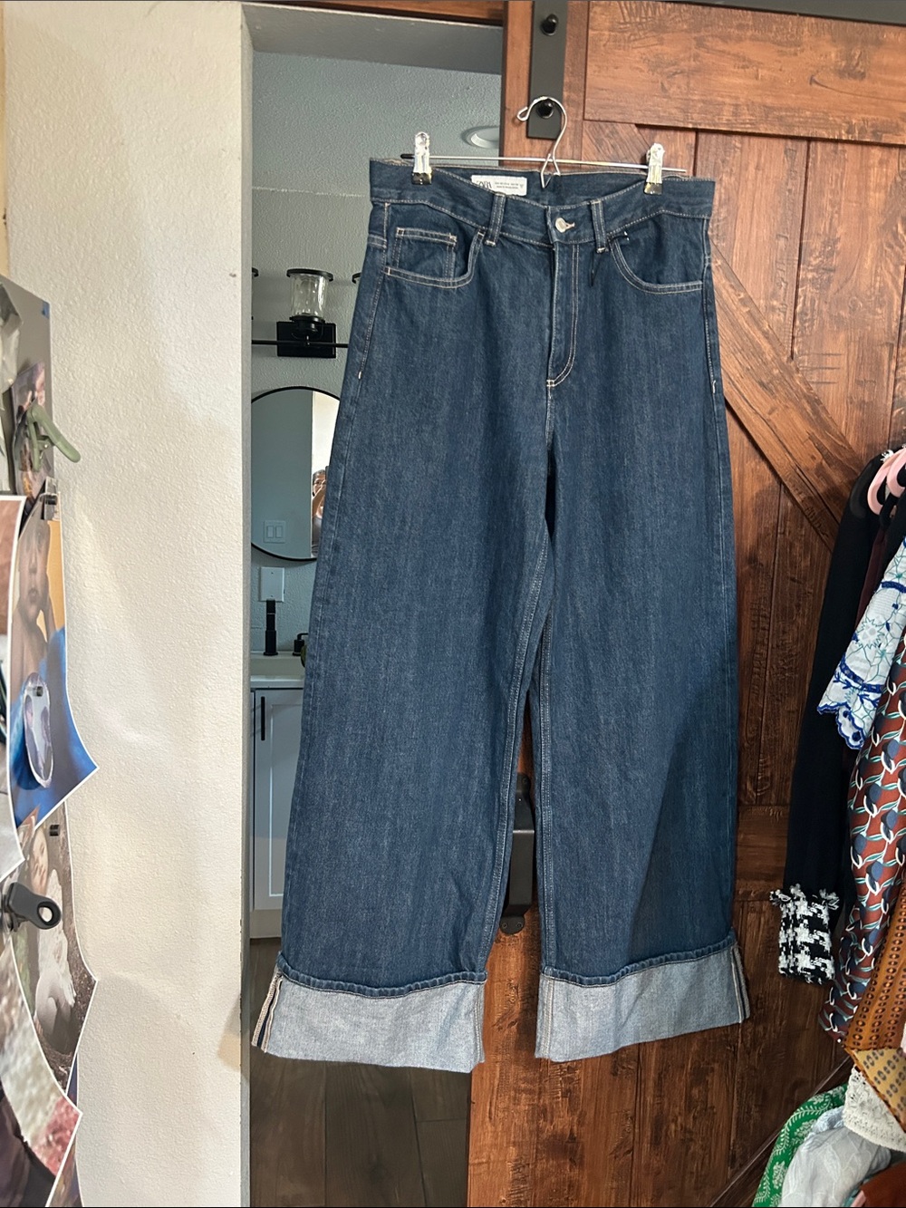 Zara Dark Blue Bootcut Jeans for Men